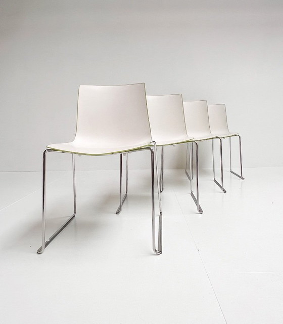 Image 1 of Set of 4 Katifa design chairs by Arper, after 2000