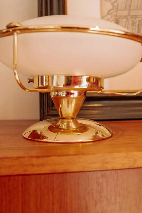 Plafoniera vintage Steinhauer con vetro opalino – Plafoniere, Metallo (photo 5 of 6)
