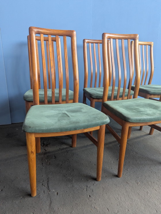Image 1 of Set of 6 vintage teak chairs - Schou Andersen - Denmark