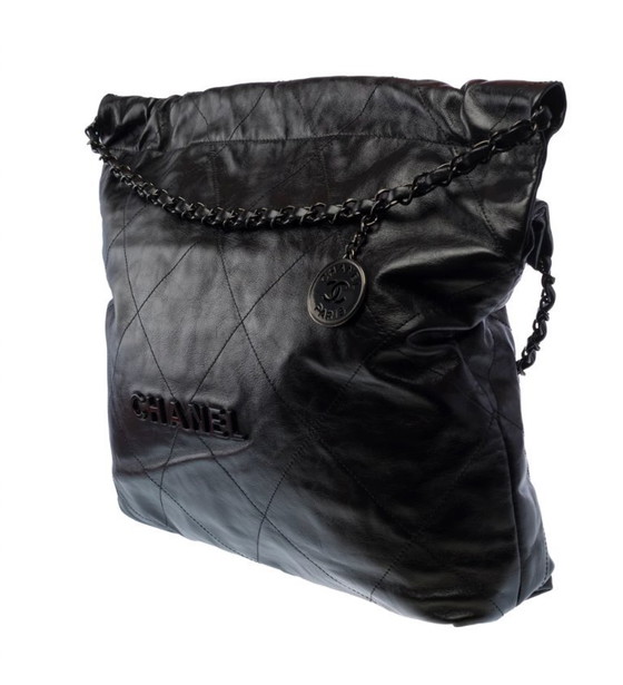 Image 1 of Borsa CHANEL Chanel 22 in cuoio nero - 103377