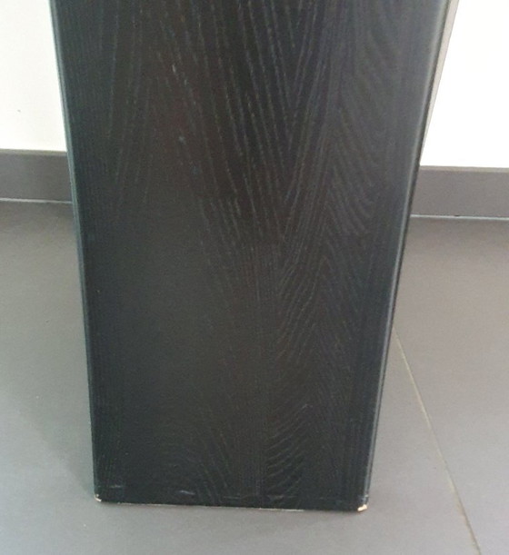 Set Van 6 Vintage Zwarte 'Iris' Stoelen – Van Den Berghe - Pauvers – Eetkamerstoelen, Wood, Leather (photo 7 of 9)