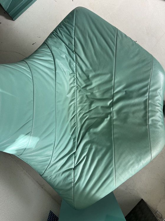 Image 1 of Postmodern Harvink “Turner” recliner armchair, Jack Crebolder, with footstool