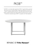 Fritz Hansen PK58 dining table Designed by Poul Kjærholm