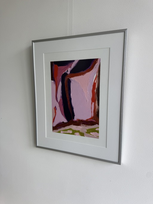 Original Abstract Painting (Oil on Paper) – schilderijen tekeningen