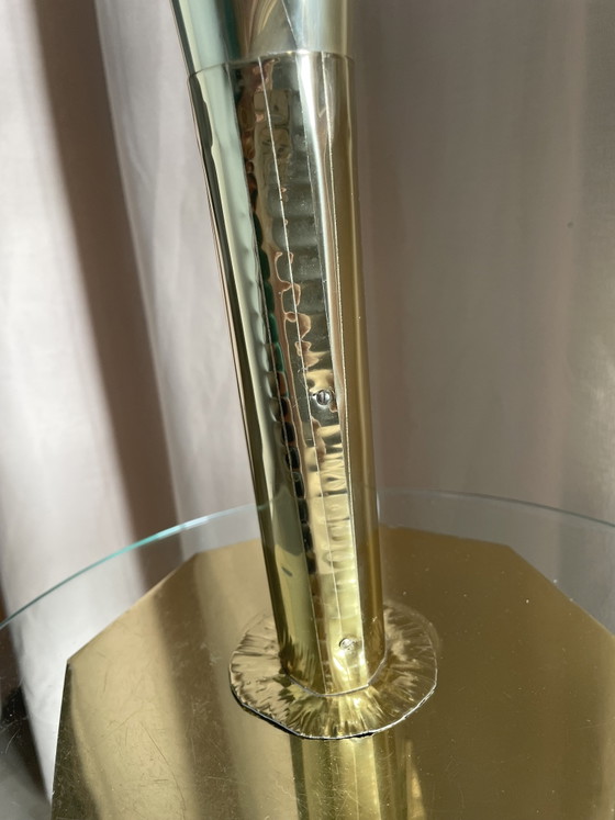 Image 1 of Vintage Palm Tree Lamp in Solid Brass from the 1970s, attributed to Bottega Gadda (Carlo Giorgi style)
