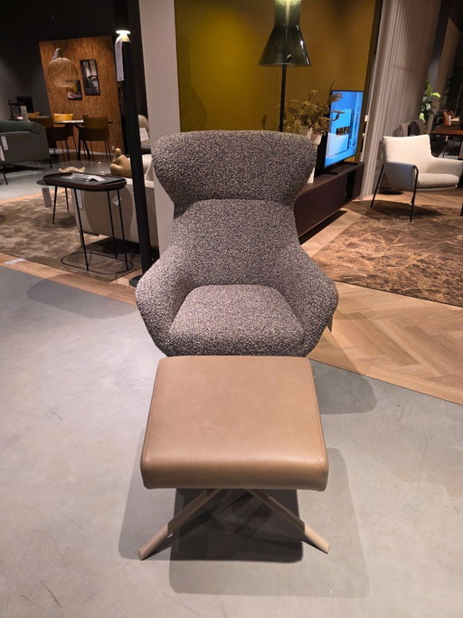 Layla armchair incl. ottoman from Bree's New World – fauteuils, Textile