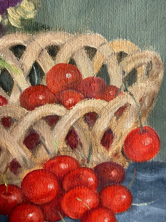 Antique painting, oil on canvas, signed – Paintings & Drawings, Wood (photo 8 of 10)