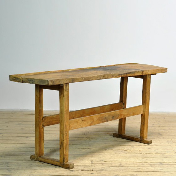 Table de travail en chêne, vers 1920 – Iron, Wood (photo 3 of 13)