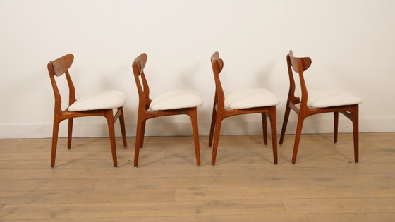 Image 1 of 4 x dining chair | Teak | Newly upholstered