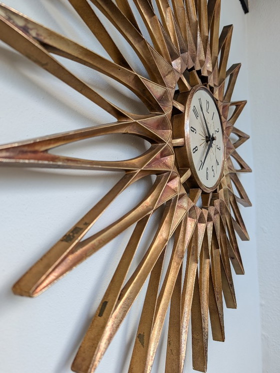 Syroco mid century modern sunburst clock – Klokken, Kunststof (photo 4 of 9)