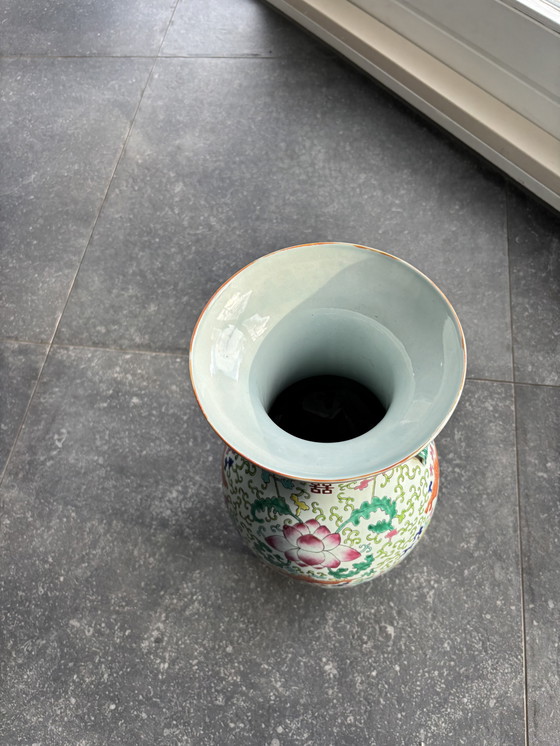 Image 1 of Magnifique vase chinois Famille Rose - Pièce de famille, hauteur 47 cm