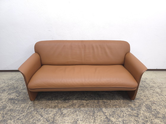 Image 1 of De Sede ds 125 Gerd Lange canapé design, canapé en cuir, canapé, desede trois places, cognac