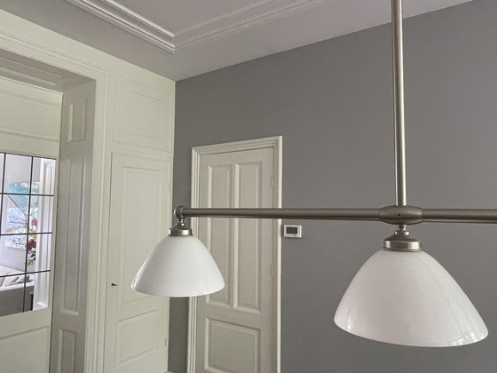 Image 1 of Art Deco - Gispen table à manger lampe suspendue avec 3 lampes