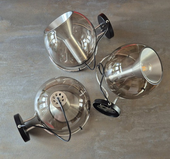 Image 1 of Vintage wall lamps - RAAK | set of 3 globes - 1960s