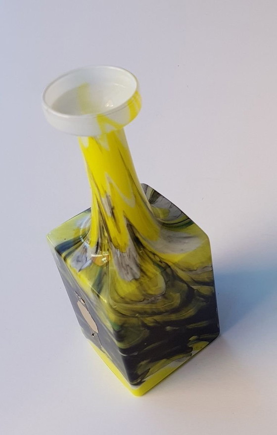 Image 1 of 2X Italian Glass Vases From Opalina Fiorentina, 1960S