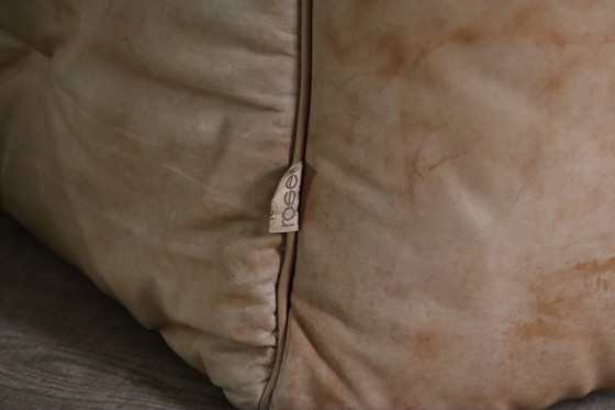 Image 1 of Ligne Roset Sloop Sofa By Michel Ducaroy In Cognac Leather, 1970s