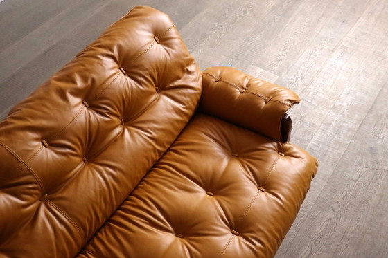 Jean Gillon Rodeio bank voor Italma Wood Art, Brazilië, 1965 – 3-5 zitsbanken, Leather, Vintage (photo 7 of 17)