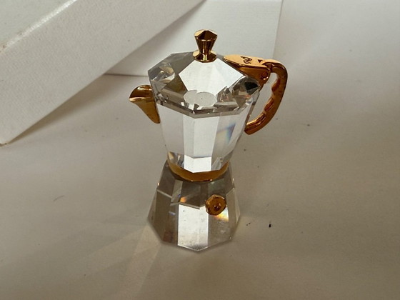Image 1 of Swarovski miniature italian coffee maker 