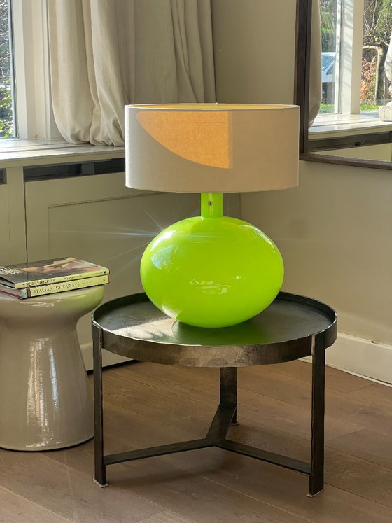 Image 1 of Vintage IKEA LJUSÅS YSBY table lamp – Anne Nilsson lime green