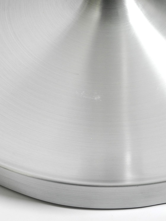 Image 1 of Large Round Original Mid Century Space Age Aluminum Ceiling or Wall Lamp by Honsel | Ø 50 cm