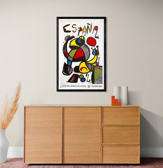 Image 1 of 🏆 Spanje 82 – Originele poster van Joan Miró | 95 x 60 cm | Spanje