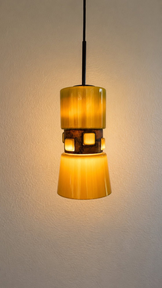 Image 1 of Flygsfors "Tribal" pendant lamps by Wiktor (Victor) Berndt | Sweden | ca. 1968-1975