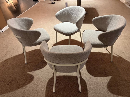 4 Calix Bert Plantagie – eetkamerstoelen, Textile, Plastic