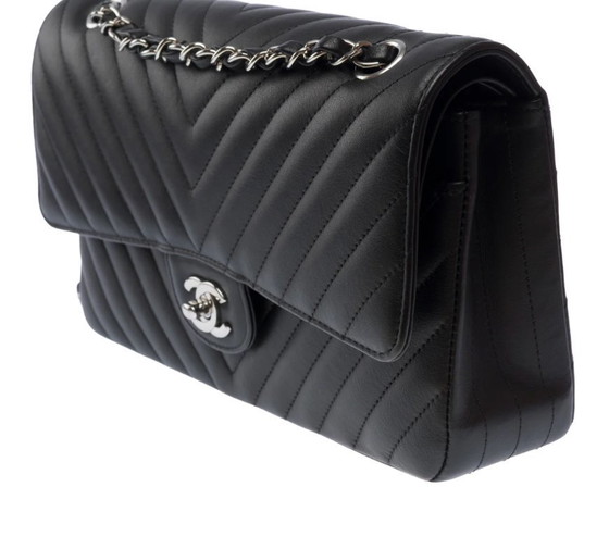 Image 1 of Sac CHANEL Timeless/Classique en Cuir Noir - 103570