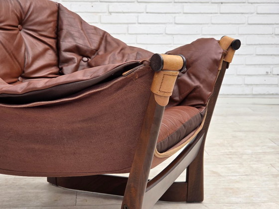 Image 1 of Fauteuil lounge « Trega », design norvégien des années 1970 par Tormod Alnaes.