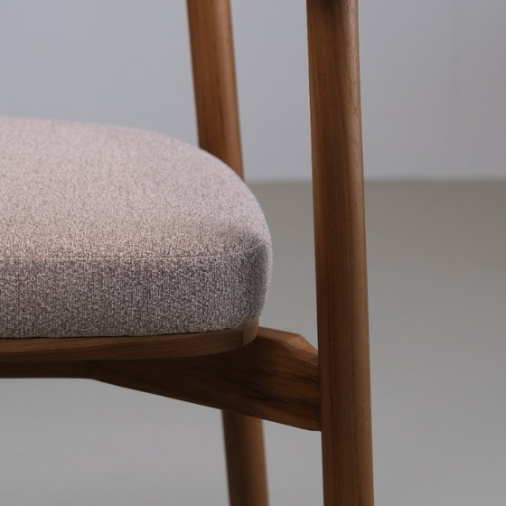 Soret Dining Chair – Natural Teak & Taupe – Interior Club, Wood (photo 6 of 7)
