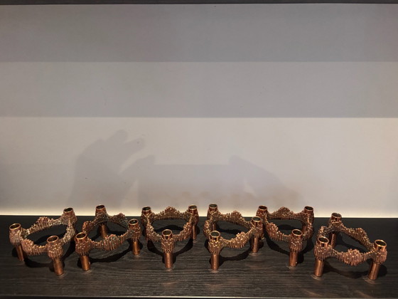 6 Bougeoirs Stoff Nagel Quist couleur cuivre, Bougeoirs et chandeliers, Métal, Marron (photo 5 sur 5)