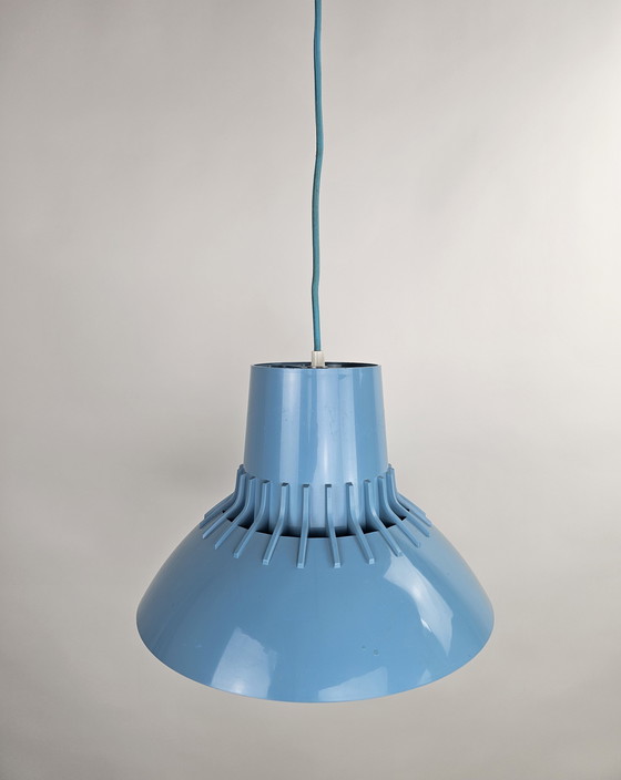 Image 1 of Juego de lámparas colgantes de Svend Middel Bor para Nordisk luz solar plástico azul