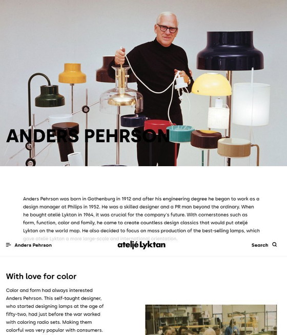 Image 1 of Fast wie neu! Anders Pehrson weiße Vintage Bumling Designer Pendelleuchte, 400 Edition, Ateljé Lyktan Deckenlampe, Schweden 1968