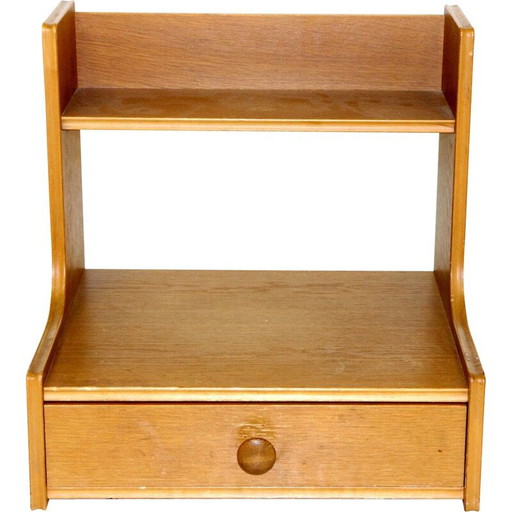Consola de pared vintage de madera de roble, Suecia, 1960