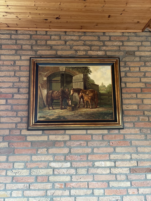 Schilderij van temming