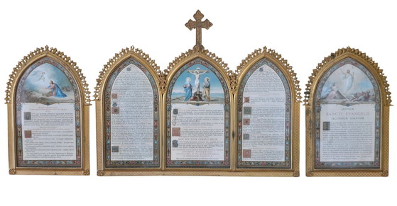 Image 1 of Altar Canon (Altar Cards (Tabellae Lavabo) 19th Century