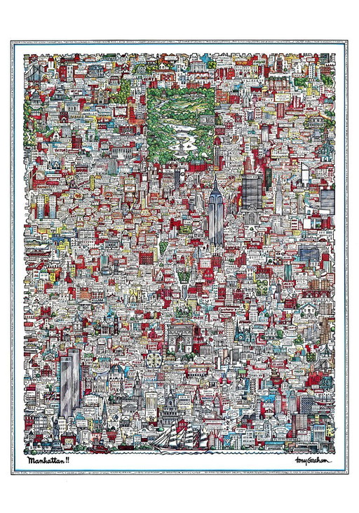 Manhattan!!! 1978 New York Tony Graham - Poster 70×100 cm