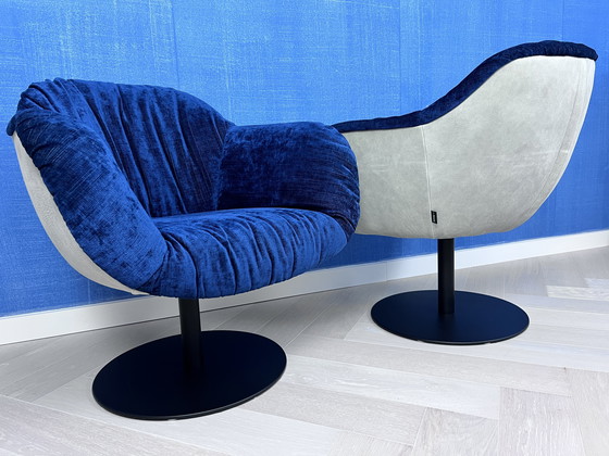 Image 1 of 2x Tommy M. armchair Lola by Thomas Machalke - Fabric & Leather
