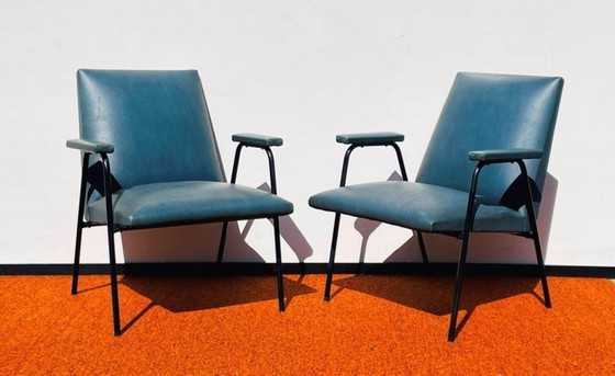 Image 1 of Paar van Meurop fauteuils van Pierre Guariche. Vintage 60s