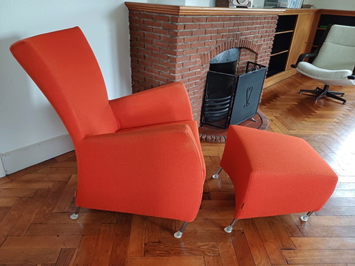 2 Monti's Armchairs With Hocker