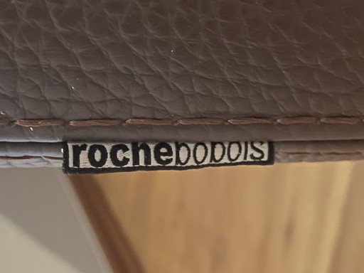 Roche Bobois | Designer leather sofa | Dark brown genuine leather | 220 cm – 3 5 zitsbanken (photo 2 of 5)