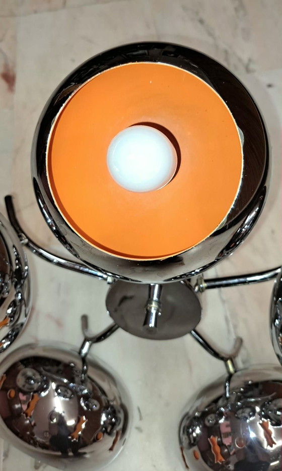Lámpara de techo SPACE AGE, Iluminación, Metal, Cromo, Naranja (foto 8 de 12)