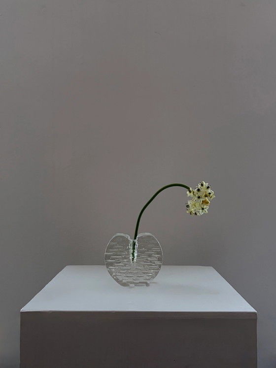 Vaso soliflore a coste vintage – Vasi, Glass, Mid Century Modern (photo 2 of 3)