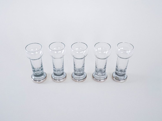 Image 1 of Set aus fünf Gläsern, italienisches Design, 1970er Jahre, hergestellt in Italien