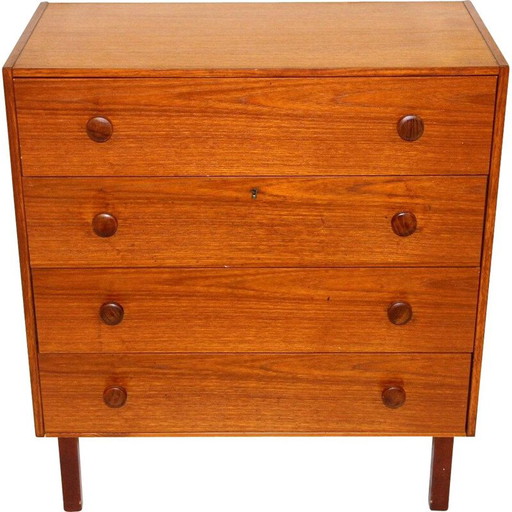 Cassettiera vintage in teak, Svezia 1960
