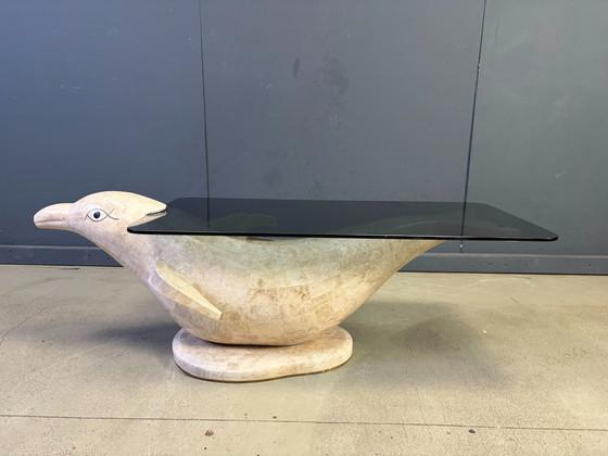 Vintage Dolphin coffee table by Maitland Smith, 1980s – Glass, Stone (photo 8 of 13)