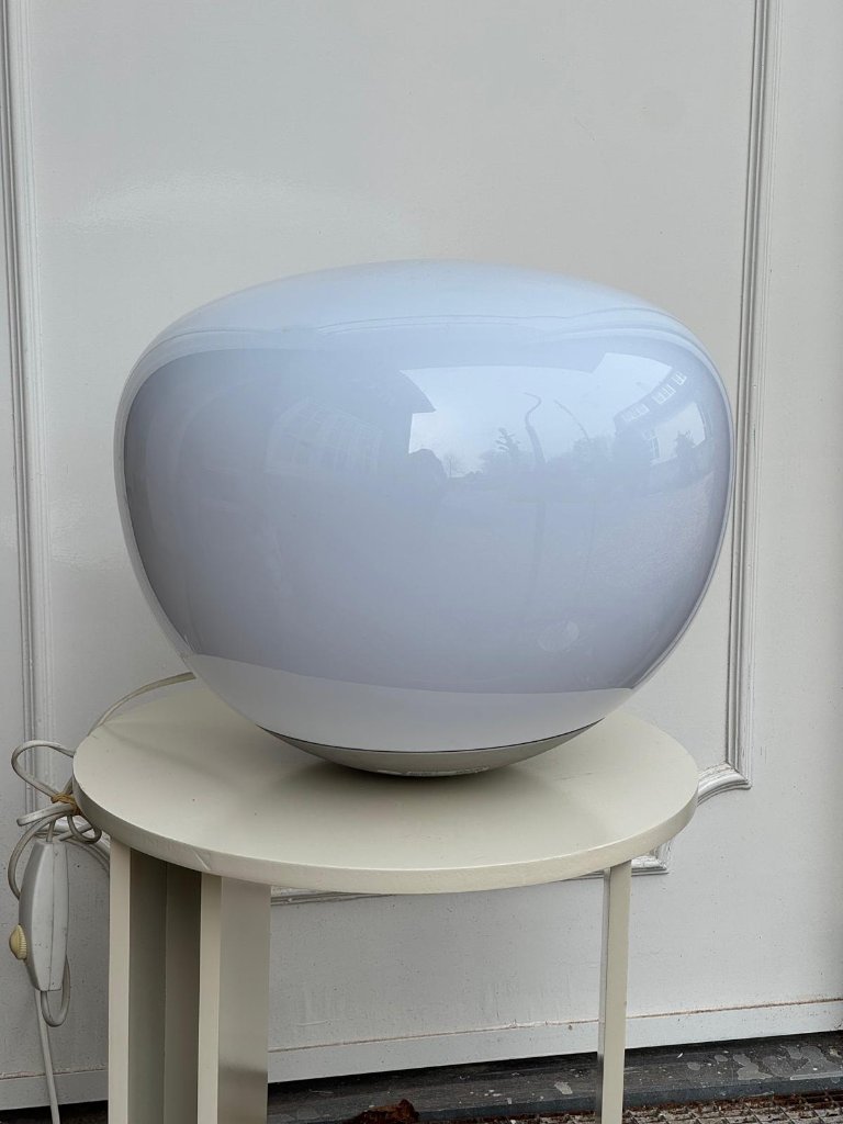 Vintage Ikea Jonisk Design Carl Ojerstam white 'Bubble Dimmer Orb