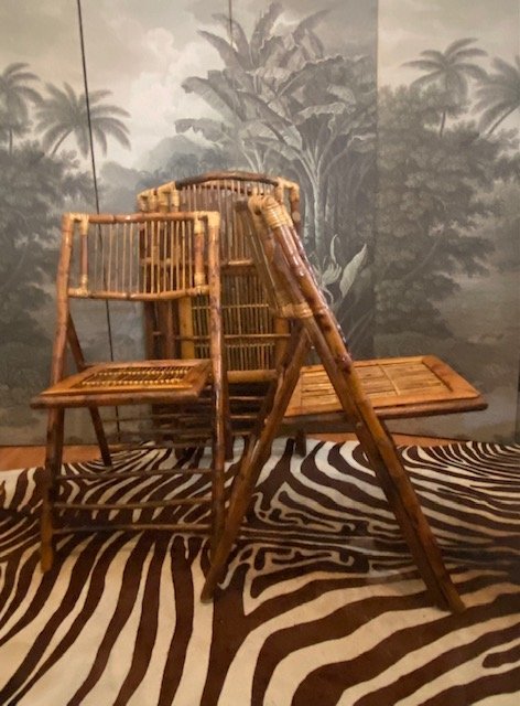 Set di 4 sedie pieghevoli in bambù – klapstoelen, Bamboo, Wood (photo 2 of 8)