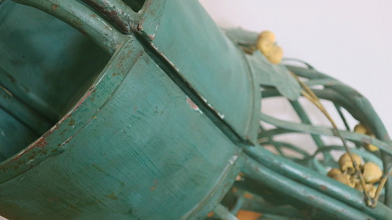 Image 1 of Portabottiglie a cupola in foglia di vite in stile Boho fiorentino del Mid Century, 1960