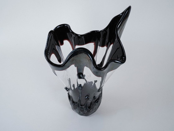 Image 1 of Vaas van Murano-glas, Italiaans ontwerp, jaren 60, vervaardigd in Italië.